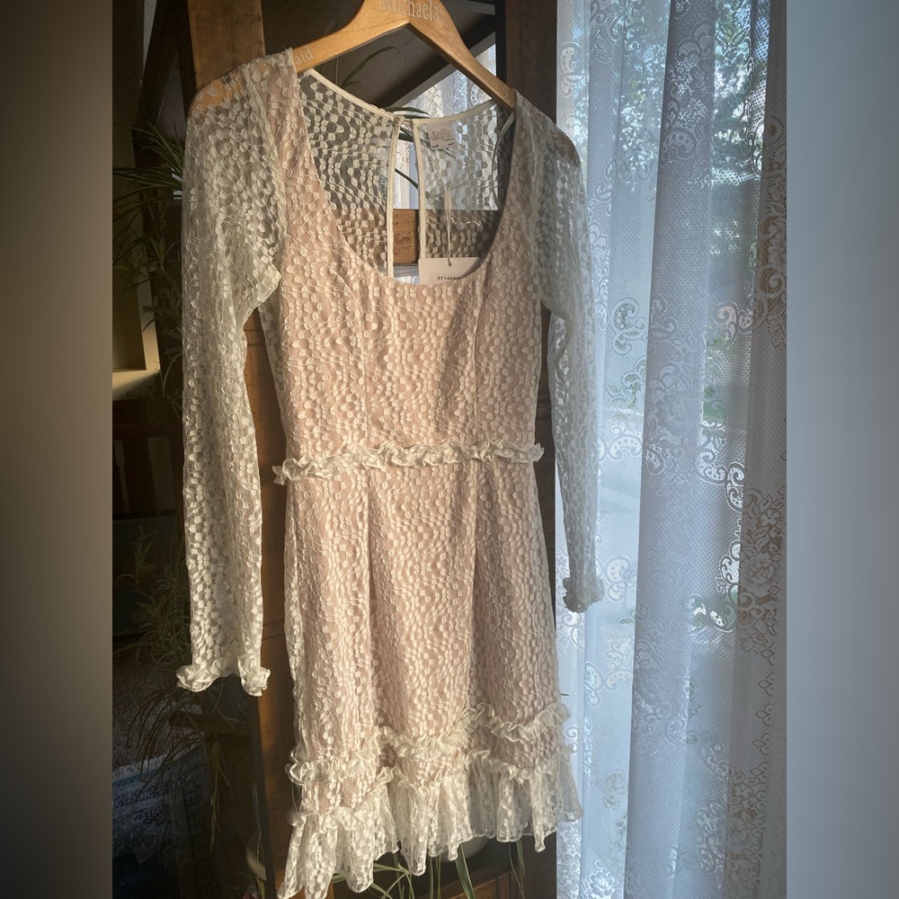 Selfie Leslie White Lace Small Dress